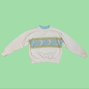 VNTG 1990’s Pastel Rose Crew Neck Sweater